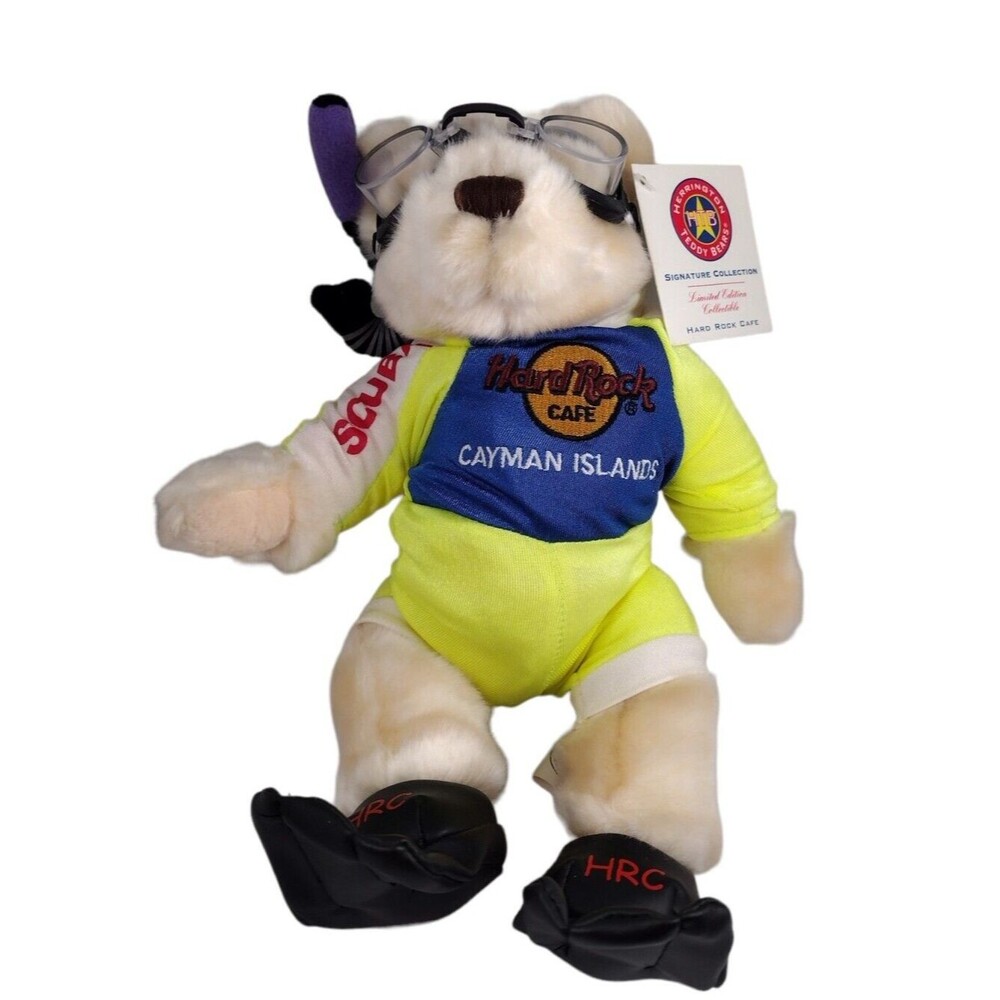 Cayman Island Hard Rock Cafe Scuba Diver Teddy Bear Herrington #38 Limited